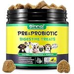 Probiotics Chews for Dogs - Digestive Enzyme Gut Health Natural Organic Digestive Probiotic Soft Chews for Pet Immune System for All Type Dogs - 120 Chew Duck