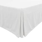 ARlinen Bed Skirt Full Bed Skirt 8 Inch Drop, Tailored/Pleated Bedskirt, Dust Ruffle with Split Corners and Platform, Solid Wrinkle and Fade Resistant bedskirt (Full, White)