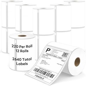Compatible DYMO 1744907 4" x 6" Direct Thermal Shipping Labels, Strong Adhesive & Perforated, Compatible with Rollo, Zebra & More – NOT for DYMO 5XL (12 Rolls / 2640 Labels), TRSTGIX
