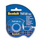 Scotch Wall-Safe Tape, Ideal for hanging reminders, decorations, kids artwork and posters, 16.5 m x 19 mm, Pack of 1,white