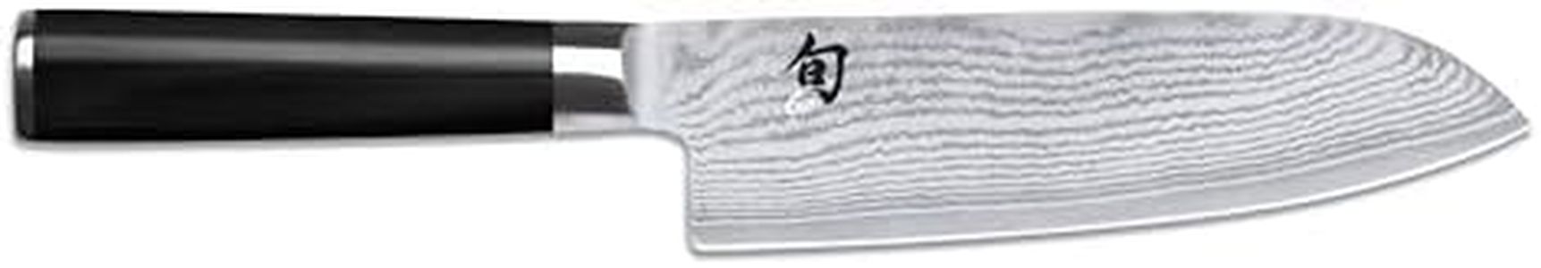 KAI Shun Classic Santoku 18 cm Klingenlänge - Damastmesser 32 Lagen VG MAX Kern - 61 (±1) HRC - Pakkaholzgriff - Made in Japan - japanisches Kochmesser Küchenmesser geschmiedet