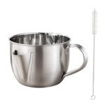Luxshiny 1pc Stainless Steel Oil Separator Gravy Soup Separating Bowl Grease Separator Oil Soup Strainer Bowl Household Filter Screen