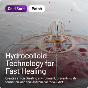 Compeed Cold Sore Patches   – 15-Pack Invisible Hydrocolloid Treatment