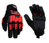 SNUGGERS Heavy-Duty Synthetic Leather Work Gloves - Impact Protection, High Dexterity, Vibration Reduction, Touchscreen Capable (Extra Large)