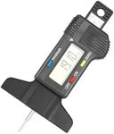 Tire Tread Depth Gauge, with Large LCD Screen of 0-1 Inch mm/inch Conversion, for Cars Trucks and SUV, Black