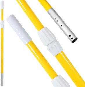 HYDROTOOLS By SWIMLINE 8375 2-Piece Professional Grade Fiberglass Telescopic Pole 8 To 16 Feet Adjustable Telepole Swimming Pool Cleaning Skimmer Nets Vacuum Heads & Brushes W/ Strong Grip & Lock