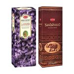 Hem Lavender & Sandalwood Incense Sticks (Pack of 2 Boxes) Total 240 Sticks