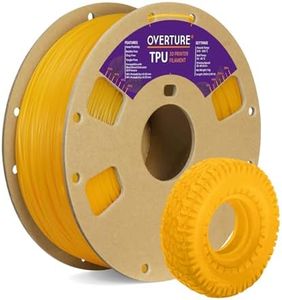 OVERTURE TPU Filament 1,75 mm Flexible TPU Rolle Weiches 3D-Drucker-Filament, 1kg Spule (2,2 lbs), Maßgenauigkeit +/- 0,03 mm, 1 Packung (Yellow)