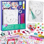 Joycover Journal Set for Girls Ages 8-12, Christmas Gifts for Girls Ages 8 9 10 11 12 13 14 Year Old, Journaling Scrapbook Kit and Diary Stationary Set for Tween Girls, DIY Crafts for Teen Girls White