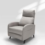 FLEXISPOT Recliner Chair Single Padded Seat Wing Back Reclining Armchair Home Living Room Theater Adjustable Leg Rest and Reclining Functions (Gray)