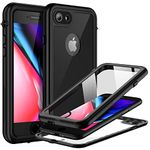 BEASTEK for iPhone 8 / iPhone 7 Waterproof Case, CRE Series IP68 Shockproof Case with Built-in Screen Protector Dustproof Protective Cover, iPhone 8 / iPhone 7 (Black)