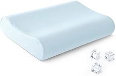 AM AEROMAX Cooling Contour Memory Foam Pillow, Cervical Pillow for Neck Pain Relief, Neck Orthopedic Sleeping Pillows for Side, Back and Stomach Sleepers.