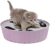 Pawaboo Interactive Cat Toy With Running Mouse, Electronic Motion Automatic Teaser for Indoor Cats, Pop and Play Hide Seek Hunting Mouse for Pet Kitten Play Fun Exercise, Purple