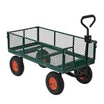 NEW Heavy Duty 700KG Garden Trolley Cart Wheelbarrow Trailer Wagon Outdoor Transportable Plant Cart