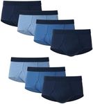 Hanes Ultimate Men's 7-Pack FreshIQ Full-Cut Pre-Shrunk Briefs - Colors May Vary, Assorted Blues, Large