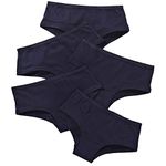 Just Essentials Girls Back To School 5 Pack Cotton Plain Hipster Briefs UK Seller - Navy - 13 Years