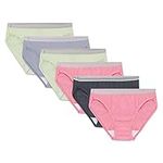 Fruit of the Loom womens Cotton Bikini Style Underwear, 6 Pack - Assorted Colours, US