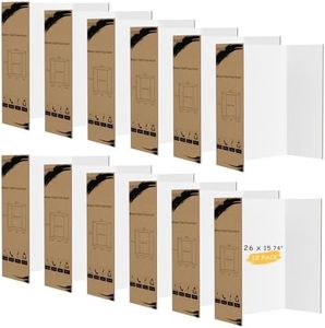 HAUTOCO 12 Pack Trifold Poster Board 26'' x 15.74'' Medium Tri Fold Project Boards White Corrugated Presentation Cardboard for Science Fairs, School Projects, Event Displays, Business
