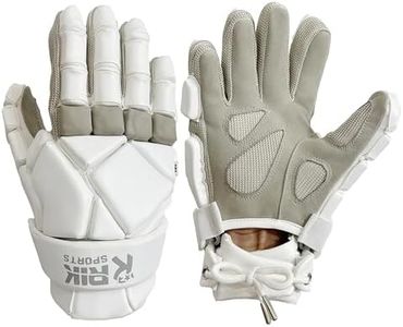 RIK SPORTS Pro- Men Lacrosse Gloves – High - Density Padding, Enhanced Grip, Quick-Drying, Protective fit with an Extended Cuff, Flexible, and Lightweight Design.
