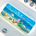 BOPPIE Non-Slip Bath Mat Shower Mats for Tub Kids,Anti-Slip-Resistant Bathtub Tub Mats Bathroom Mat XL Large Bath Mat 35X15 Inches (Ship)