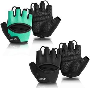 SIMARI 2 Pairs Workout Gloves for Women Men with Full Palm Protection, Strong Grip, Cushion Impact, Breathable, Suitable for Gym Training, Kayaking, Weight Lifting, Exercise, Fitness, Cycling(Size L)