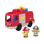 Fisher-Price Little People Helping Others Fire Truck - Multilanguage Edition, musical toy fire engine with figures for toddlers and preschoolers ages 1-5 years, HJN38