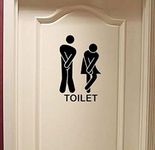 SIGNS247 Man & Woman Toilet WC Sticker - Easy-to-Apply Removable Household Home Decal, Perfect for Toilet, Bathroom, Window, Glass - Durable and Stylish Bathroom Decoration