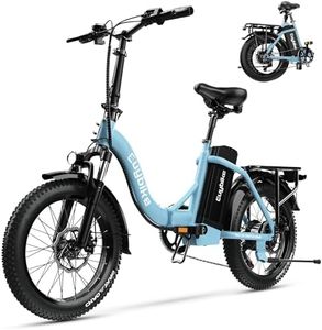 1000W Electric Bike Adult, 48V 20AH Removable Battery E Bike, 30+MPH, 70 Miles Max Range, 20" Fat Tire Folding Electric Bike, Dual Suspension Adult Electric Bicycles for Commute Beach Snow,blue