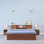 Wakefit Bed | Queen (78 X 60) Engineered Wood Bed with Storage, 1 Year Warranty | - Orion - Columbian Walnut