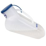 MEXPLE Male Peepod Urinal Pot | Portable & Safe Medical Grade Urine Bottle | Urine Bottle For Bed Patients | For Men - 1000ML (White)