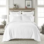 Levtex Washed Linen White King Duvet Cover