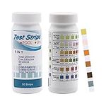 100Pcs Pool Test Strips, 6 in 1 Pool Spa Hot Tub Test Strips,Swimming Pool Ph Test Strips Kits,Water Tester Strips for Total Chlorine,Free Chlorine,PH,Total Alkalinity,Total Hardness & Cyanuric Acid