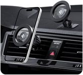 Spigen Magnetic Air Vent Car Mobile Holder [Super Strong Magnet] [MagSafe Ring Included][Extra Mini Dashboard Mount] for iPhone 17/16/15/14, Galaxy S26 Series and Pixel 10 Series Pixelsnap - Black