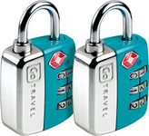 Go Travel Sentry® TSA 3 Dial Combination Luggage Padlock - Twin Pack (Ref 344) Multicolour