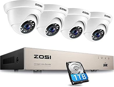 ZOSI 8 Channel H.265+ 1080P Home CCTV Camera Systems 2MP Surveillance Video Recorders with 4 Security Cameras Motion Detection Outdoor Remote Access,1TB Hard Drive