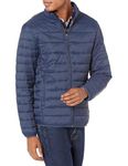 Amazon Essentials Men's Lightweight Water-Resistant Packable Puffer Jacket, Navy, Small