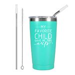 ElegantPark Mothers Day Gifts from Daughter Son Mom Dad Cup Birthday Gifts Tumbler for Dad Mom Christmas Gifts My Favorite Child Gave Me This Cup Insulated Tumbler Travel Mug 20oz