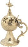 Greek Russian Orthodox Christian Brass Censer Incense Burner (4097 B)