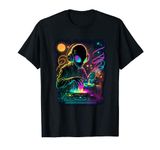 Astronaut Alien DJ, Alien DJing in Space, EDM Alien Rave T-Shirt