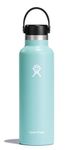 HYDRO FLASK - Water Bottle 621 ml (21 oz) - Vacuum Insulated Stainless Steel Water Bottle with Leak Proof Flex Cap and Powder Coat - BPA-Free - Standard Mouth - Dew