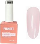 FZANEST Natural Nude Builder Gel For Nails,15ml Builder Base Jelly Color Gel Nail Polish In A Bottle,Rubber Base Coat Gel Polish,Brush On Builder Extension Gel Soak Off French Manicure