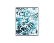 Poster Master Photograph Poster - Retro Nautical Print - Ocean Waves, Beach, Water, Sea Foam, Minimalist - 8x10 UNFRAMED Wall Art - Gift for Surfer, Friend - Wall Decor for Living Room, Office, Dorm