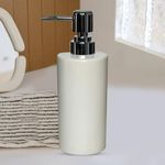 ROYALE MAISON Ceramic Soap Dispensers Liquid Hand Soap Dish Lotion Bottle Pump Press Bottle Slim in White for Kitchen Bathroom Countertop Sink (White)