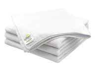 SOFTSPUN Microfiber Cleaning Cloths, 4pcs 40x40cms 220 GSM White! Highly Absorbent, Lint and Streak Free, Multi -Purpose Wash Cloth for Kitchen, Car, Window, Stainless Steel, Silverware.…