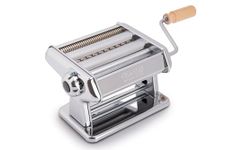 Imperia Titania. Pasta Machine. 100% Made in Italy. Fresh Pasta Machine in Steel. Manual Roller with Crank. Creates Dough Sheets for Lasagne, Tagliolini, Fettuccine.