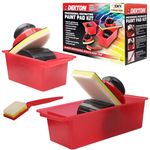 Dekton 7pc Painting Kit - Ideal For Painting Any Room Quickly, Easily, Ergonomic Design & Comfortable Grip | Includes 9" Rectangular Paint Pad Tray, 5.5" Pointed Paint Pad Tray, 2x Ergonomic Handles