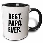 3dRose Ceramic Best Papa Ever Mug, 