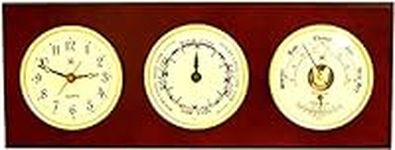 Bey-Berk Mahogany Time Tide Clock, 