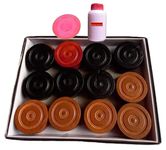 Carrom Board Wood Coins 24-Coins 1-Striker Used in International Carrom Tournament 100% Original