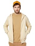 Amazon Brand - Symbol Men's Regular Fit Cotton Blend Neck Hooded Sweatshirt (AW18MNSSW04_Bleached Sand_L)